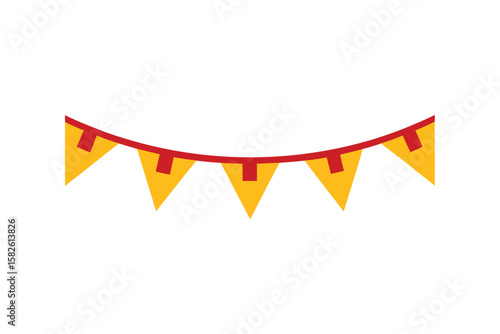 Free Download Birthday Flag Sequence With Zigzag Borders And Stars - GFXLoad
