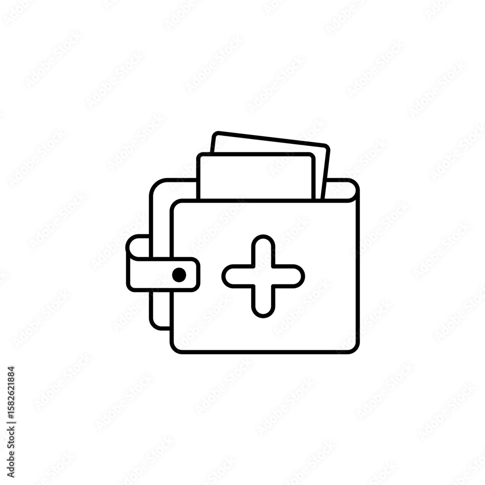 Icon a add money, isolated against a clean background. Icon a add money, isolated against a clean background.