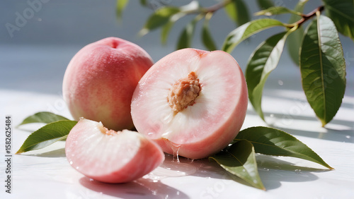 ripe peach fruit