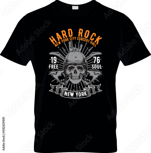 Hart Rock new York City Concert hall t shirt design