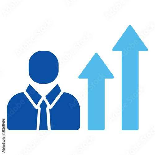 Tendency Icons In Blue Style, Vector Illustration