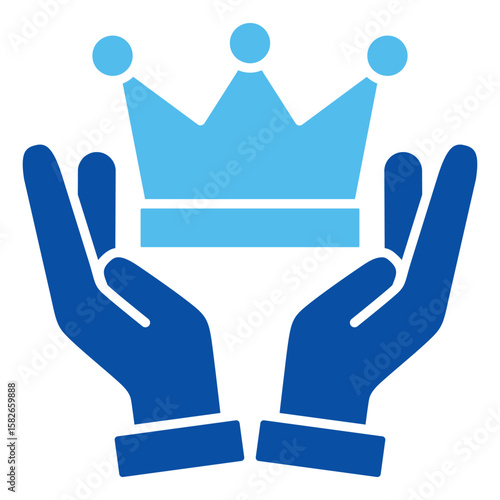 Loyalty Icons In Blue Style, Vector Illustration