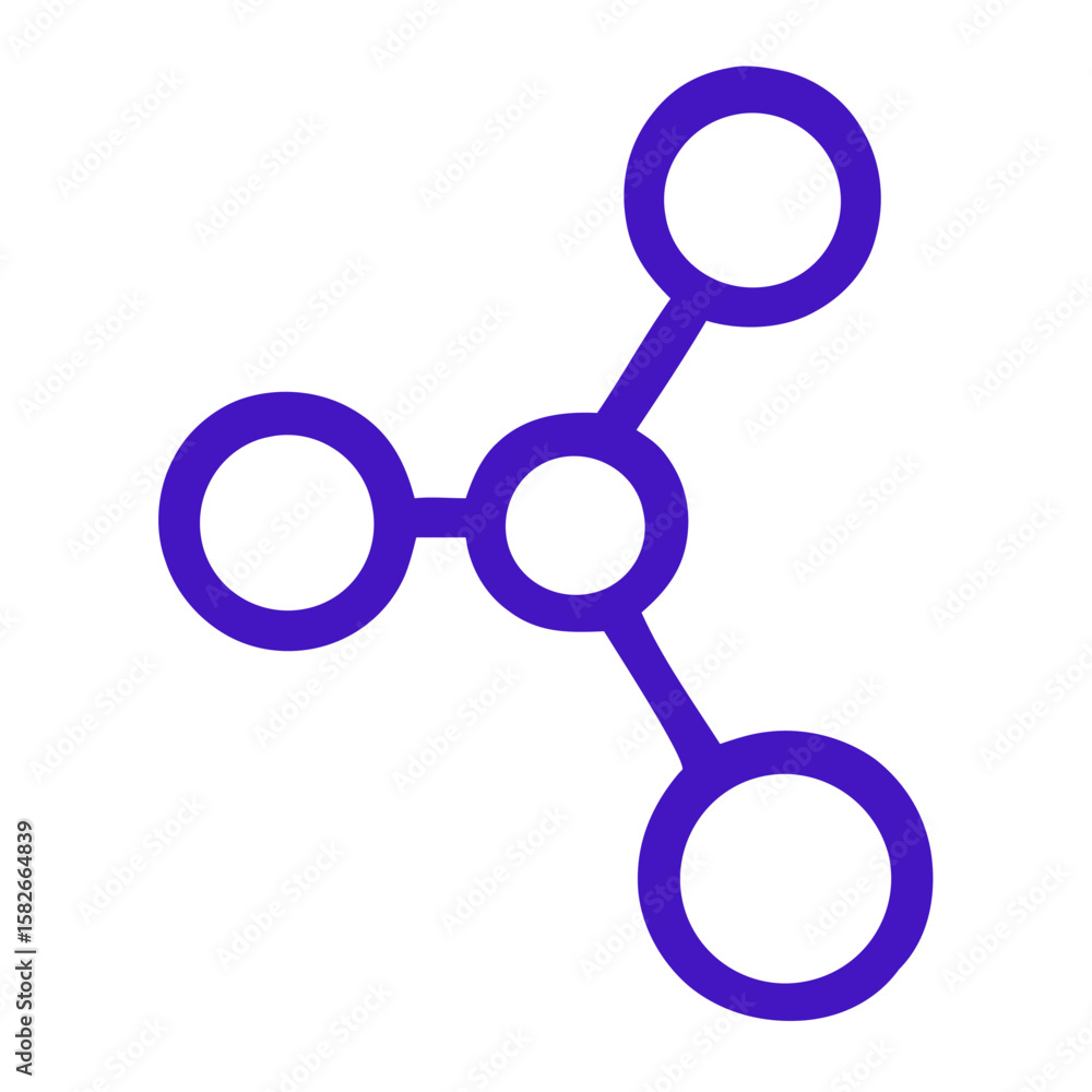 Minimalist Outline Structure Molecule Connection Networking Science Line Style Icon Minimalist Outline Structure Molecule Connection Networking Science Line Style Icon