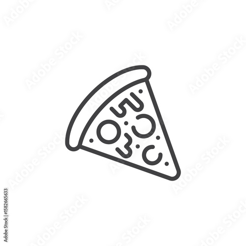 Pizza slice line icon