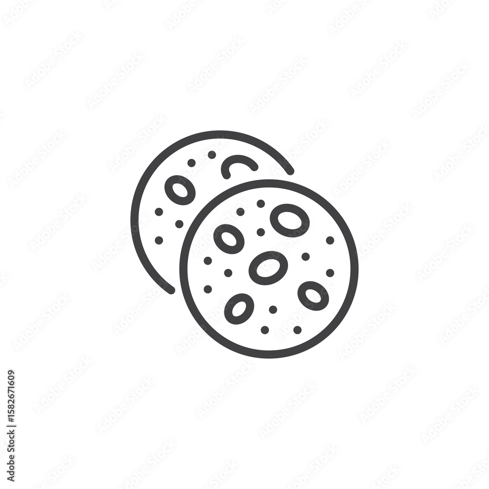 Cookies snack line icon Cookies snack line icon
