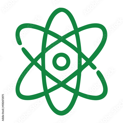 Outline Handdrawn Science Atom Model Education Icon Element Decoration