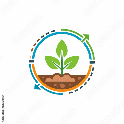 icon logo symbol abstract modern plant floral ecosystem