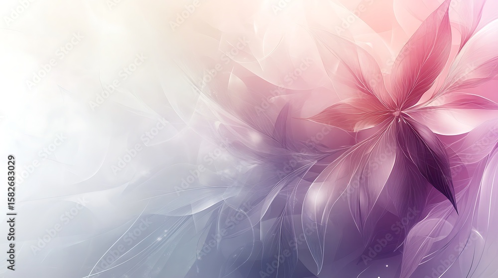 Obraz premium Abstract floral design, soft pastel colors