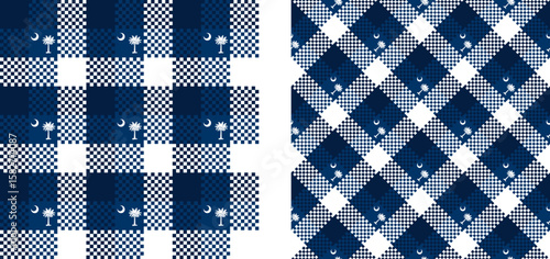 south carolina pattern set. plaid background for decoration and etc. vector illustration
