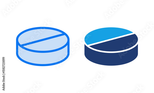 Pills icon vector illustration. capsule icon. Drug sign and symbol