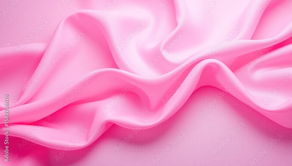 Fototapeta premium Elegant Pink Silk Fabric: A Luxurious and Smooth Wavy Background