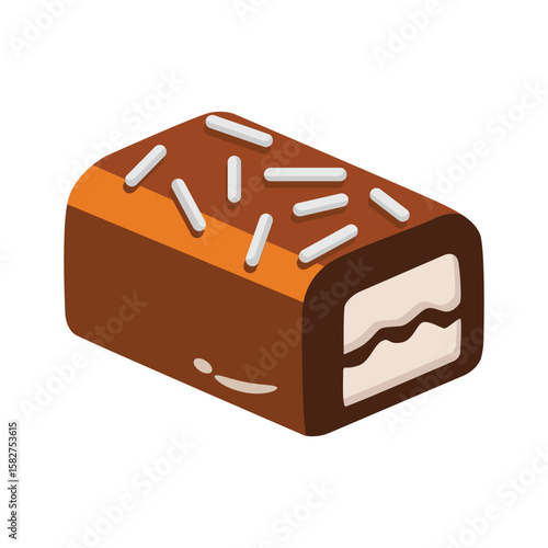 A sleek 2d style icon of long choco stick