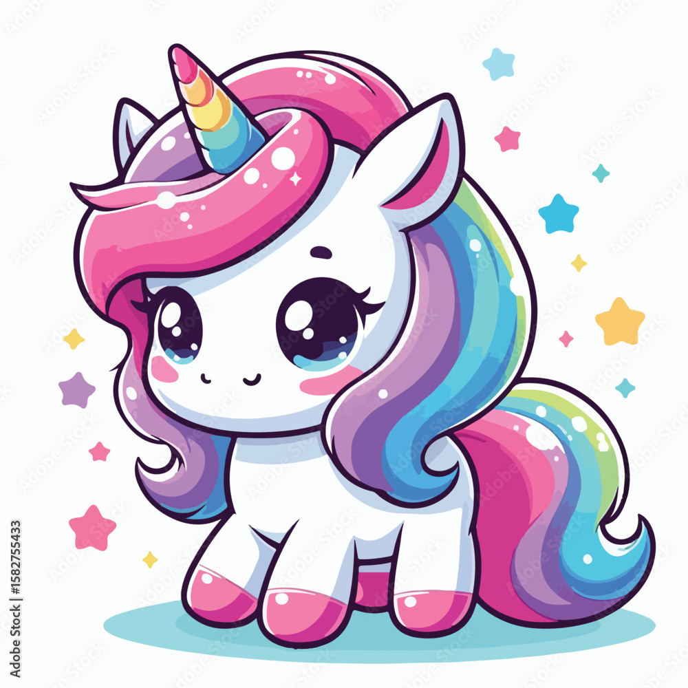 Fototapeta premium vector image of cute unicorn