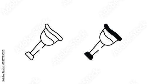 Pirate Limb icon design with white background stock illustration