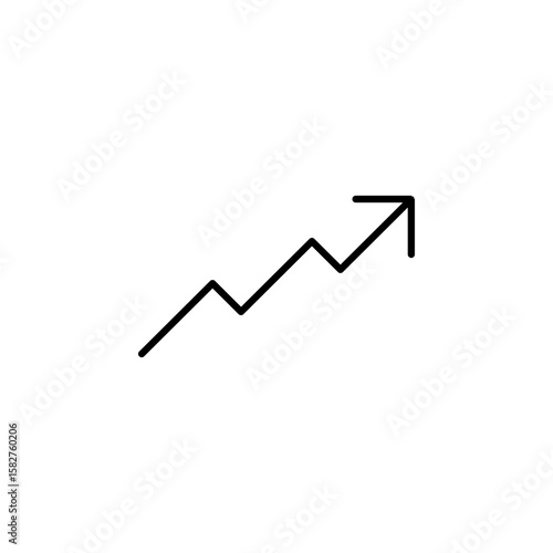 Chart Line Icon for Data Visualization
