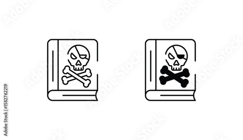 Book Podium icon design with white background stock illustration