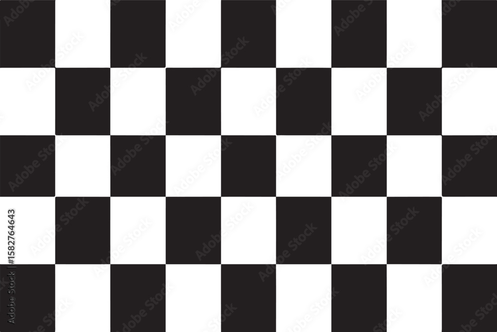 Fototapeta premium Checkered Pattern Design, Classic Black and White Seamless Squares Background for Textiles, Packaging, and Graphic Decoration Projects