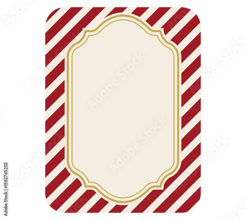 Isolated festive Holiday Label template