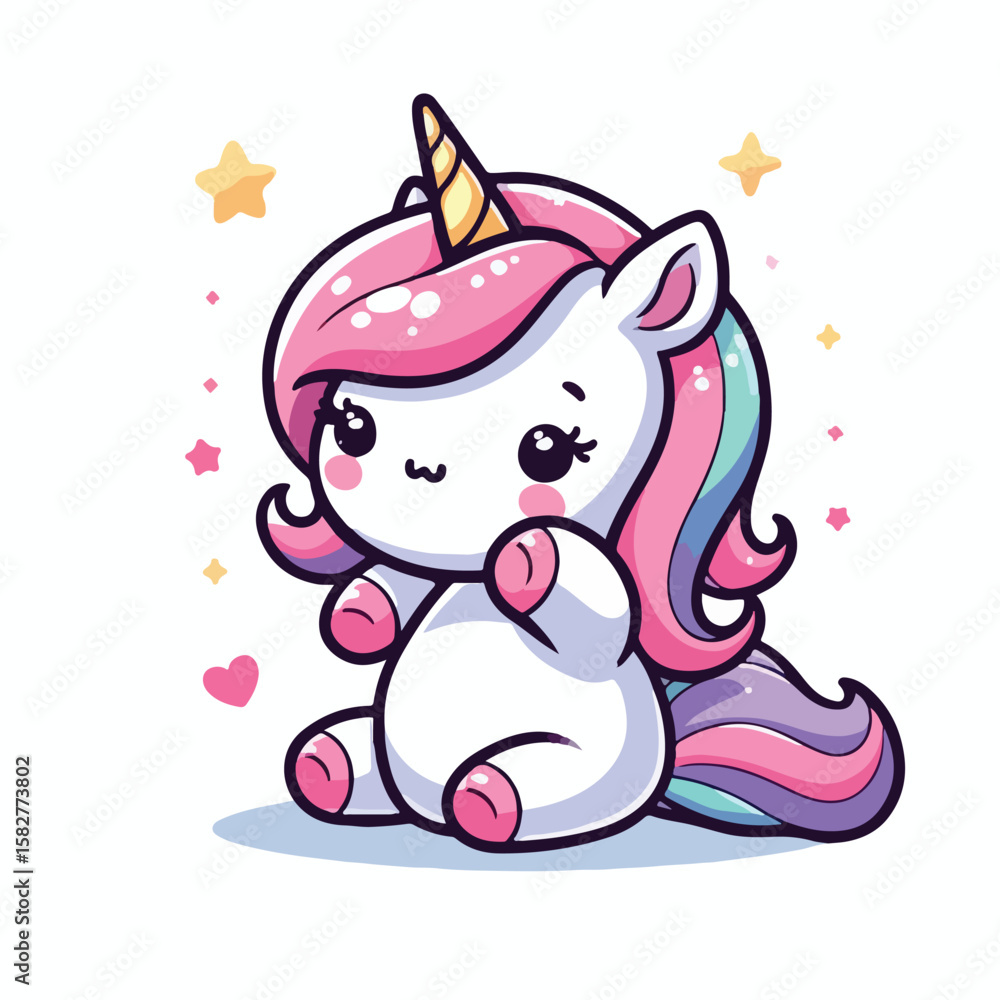 vector image of cute unicorn vector image of cute unicorn