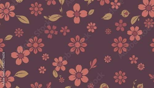 Wallpaper Mural Floral Pattern in a Soft Color Palette: Background, Wallpaper, Design Torontodigital.ca