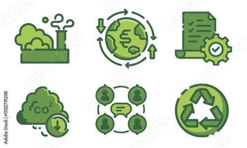 ESG and sustainability concept with carbon reduction,