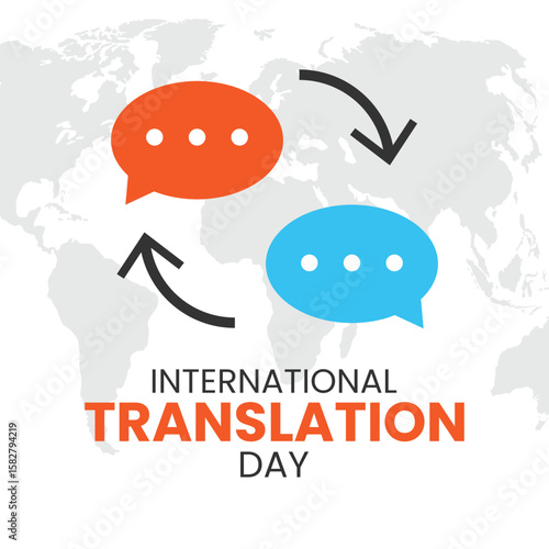 International Translation Day. September 30. Holiday concept. Vector illustration