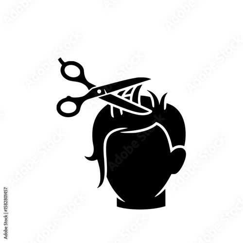 scissors cut hair icon