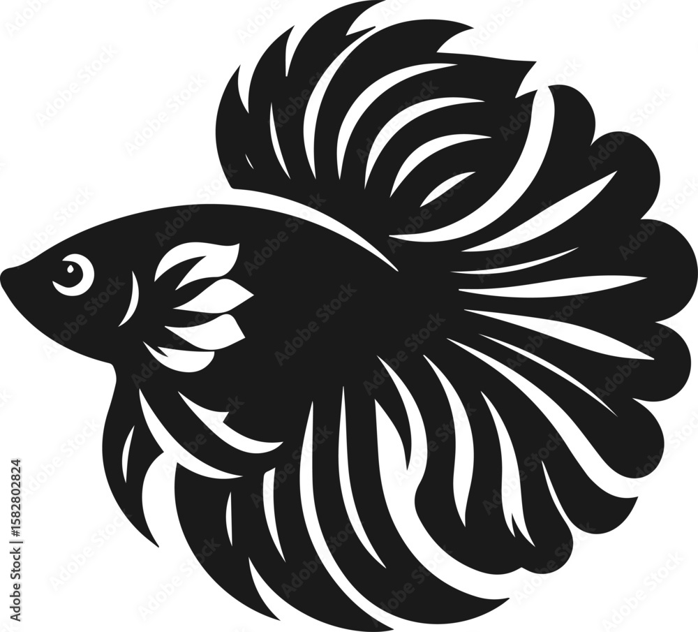 Obraz premium Betta fish vector illustration