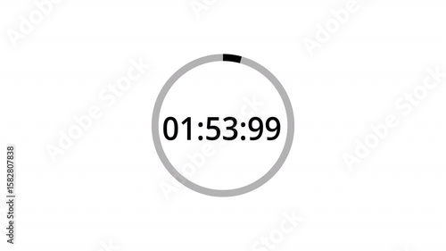 Wallpaper Mural two minutes digital countdown timer stopwatch animation on a transparent background with minutes, seconds, miliseconds, 2 minutes Countdown video with alpha channel.	 Torontodigital.ca