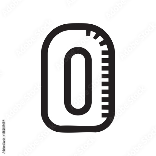 A black outline icon of a brush or scrubbing tool.