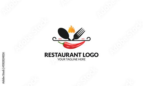 Vector restaurant logo design fully editable high quality