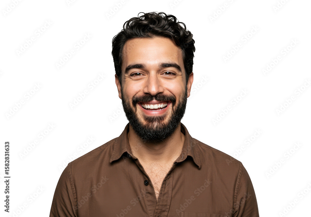 Obraz premium Smiling handsome man portrait on transparent background
