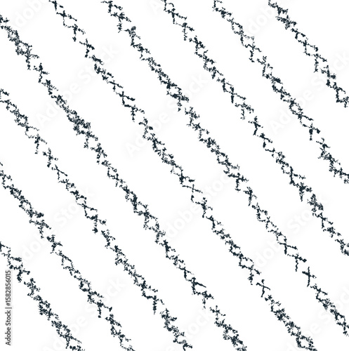 The noisy texture consists of diagonal stripes.