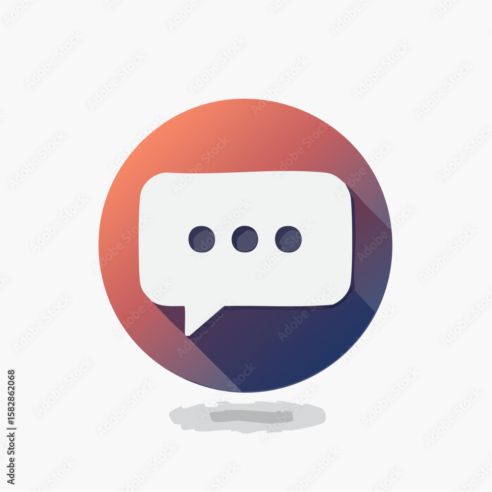 Naklejka premium Single vector icon of a tooltip with speech bubble shape, minimal UI icon