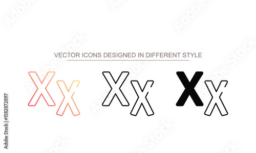 Chi icon design with white background stock illustration