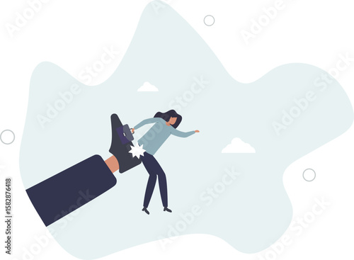 Being fired from work, company lay off or underperform employee, business failure or mistake concept.human life.