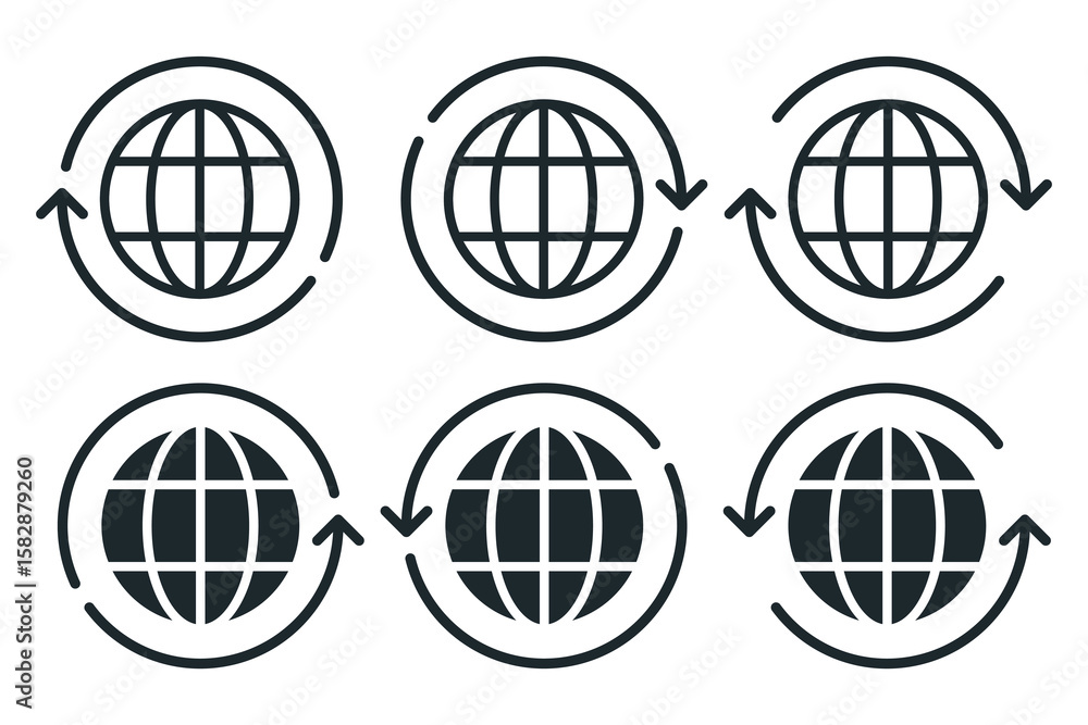 World rotation icon. Illustration vector World rotation icon. Illustration vector
