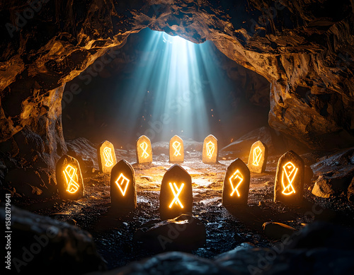 burning candles in the cave