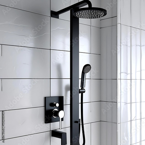 shower in the bathroom interior 