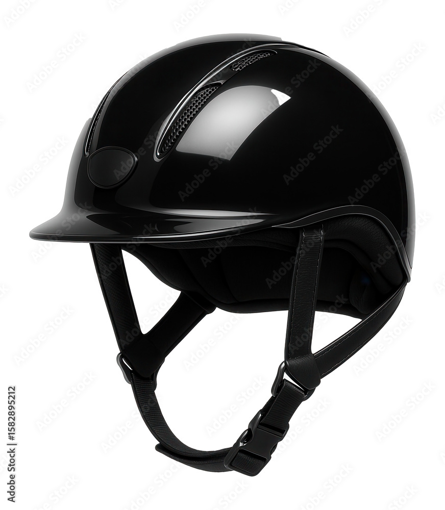 Fototapeta premium Horse riding helmet with impact-resistant shell and ventilation slots