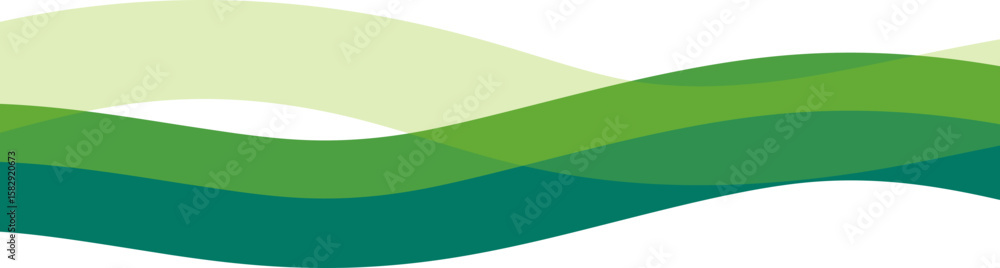 Obraz premium Green Wave Business Border