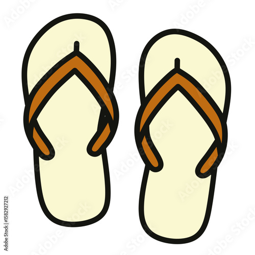 flip flops sandal vector illustration