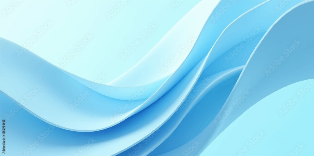 Fototapeta premium Abstract blue background with dynamic light curves and flowing lines creating a futuristic wave pattern