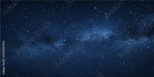 Blue sky with stars and clouds: a night sky galaxy with abstract starry nebula light