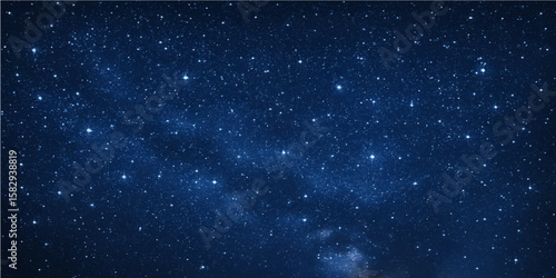 Starry night sky with a breathtaking view of the winter galaxy