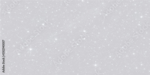 A festive winter Christmas background featuring falling snowflakes, sparkling stars, and a celebratory blue sky with bokeh light effects, perfect for holiday designs