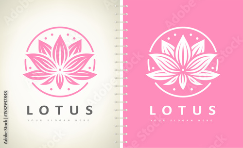Lotus flower logo vector design