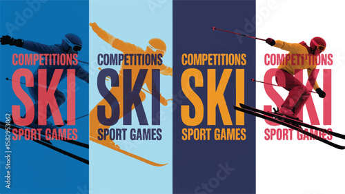 Ski competition action sport skiing winter sports