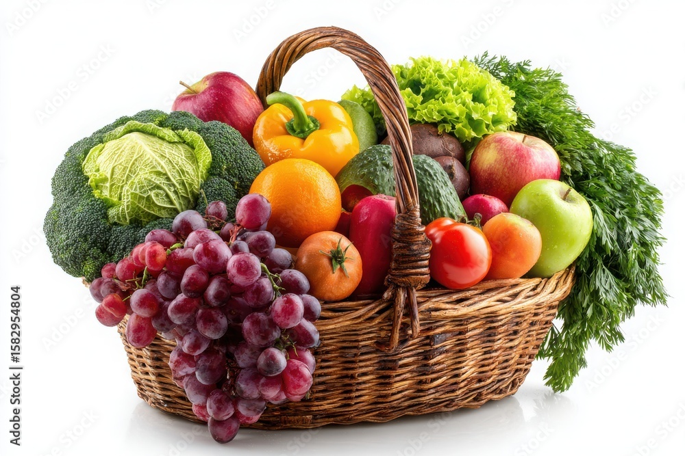 fruits and vegetables in basket fruits and vegetables in basket