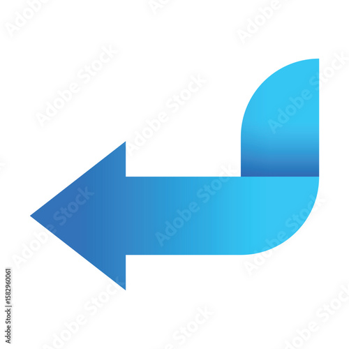 Free Download Blue arrow icon, pointing left - GFXLoad